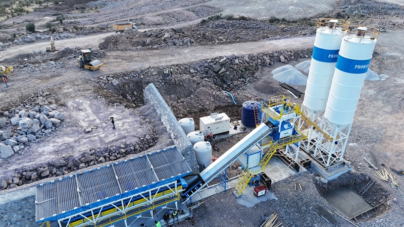 100m³/h Compact Concrete Batching Plant